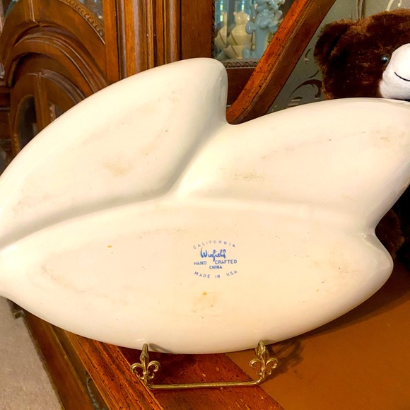 Vintage Hand Crafted Winfield China Dragon Flower Divided Serving Tray - Picture 3 of 5